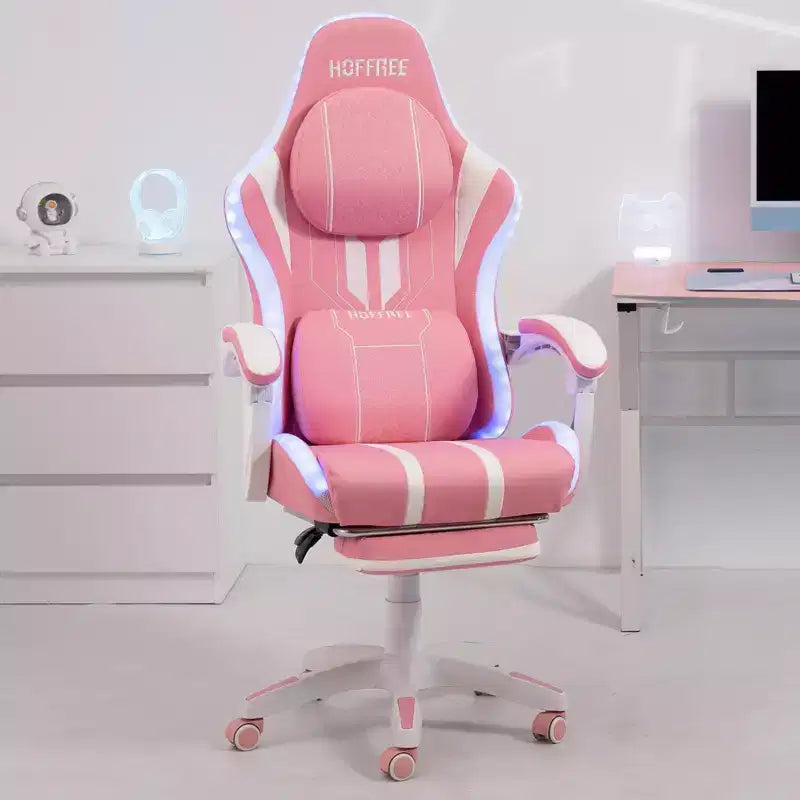 Fauteuil Gamer Massant XL Ergonomique de Bureau pour PC avec Haut-Parleur Bluetooth & Lumières RVB