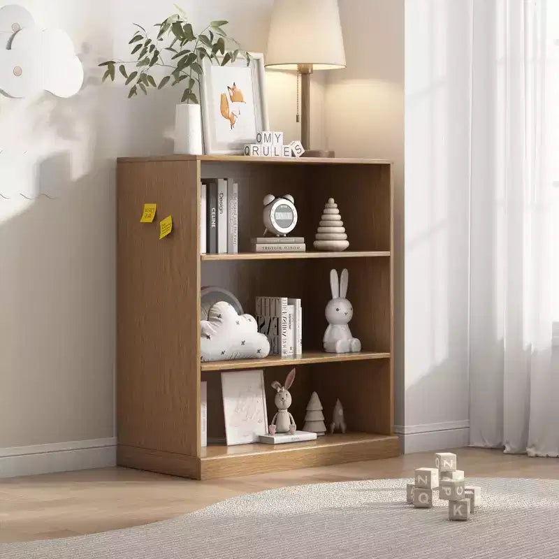 Armoire de rangement décorative en grain de bois noir sans porte de 31 po, pour chambre à coucher, salon