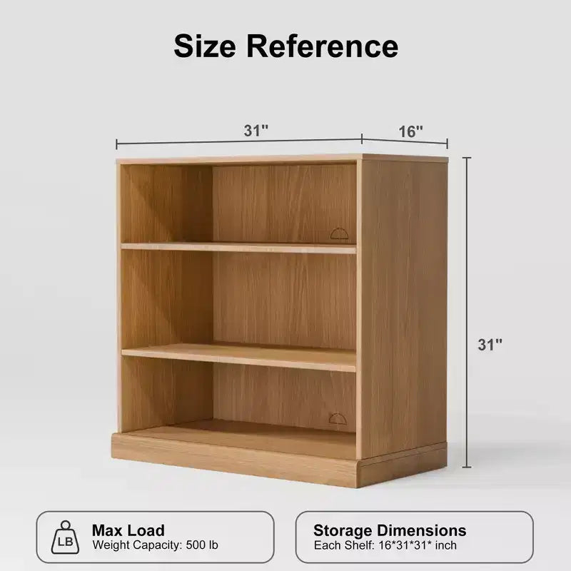 Armoire de rangement décorative en grain de bois noir sans porte de 31 po, pour chambre à coucher, salon