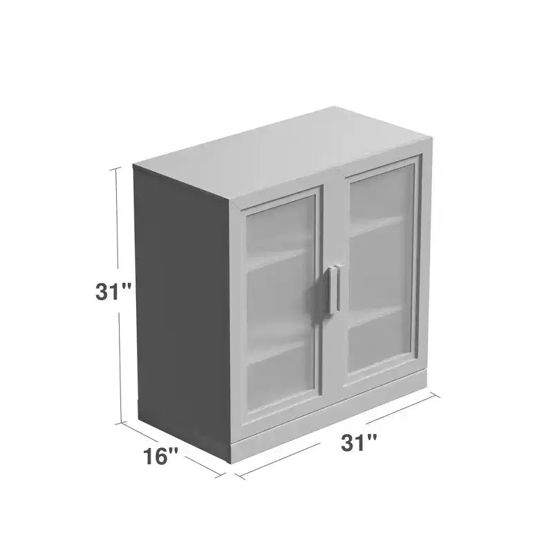 Meuble de rangement décoratif/vitrine en verre noir et grain de bois de 62 po, avec suffisamment d'espace pour 12 étagères