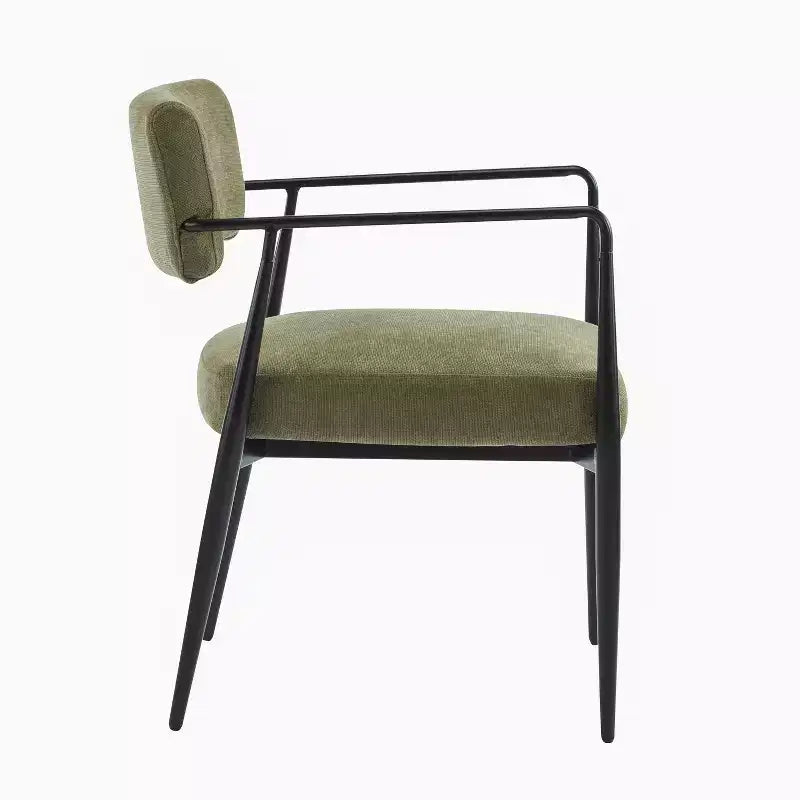 Chaises de salle à manger rembourrées style milieu du siècle (lot de 2)
