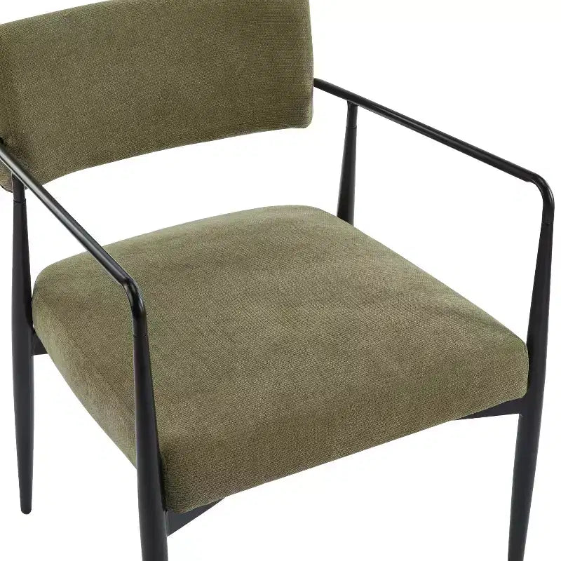 Chaises de salle à manger rembourrées style milieu du siècle (lot de 2)