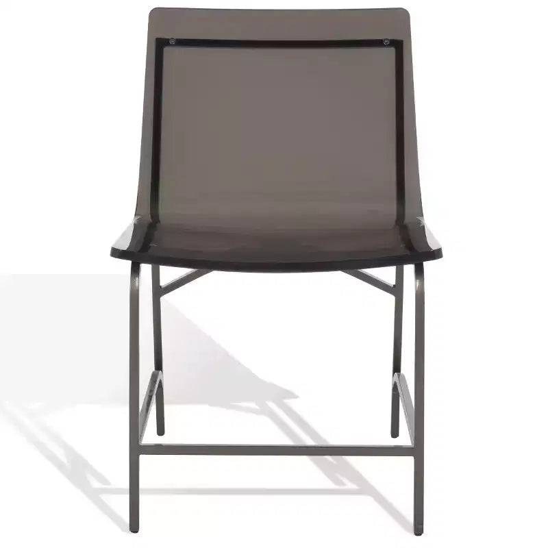 Chaise de salle à manger en acrylique (lot de 2) Gris fumée/Canon de fusil