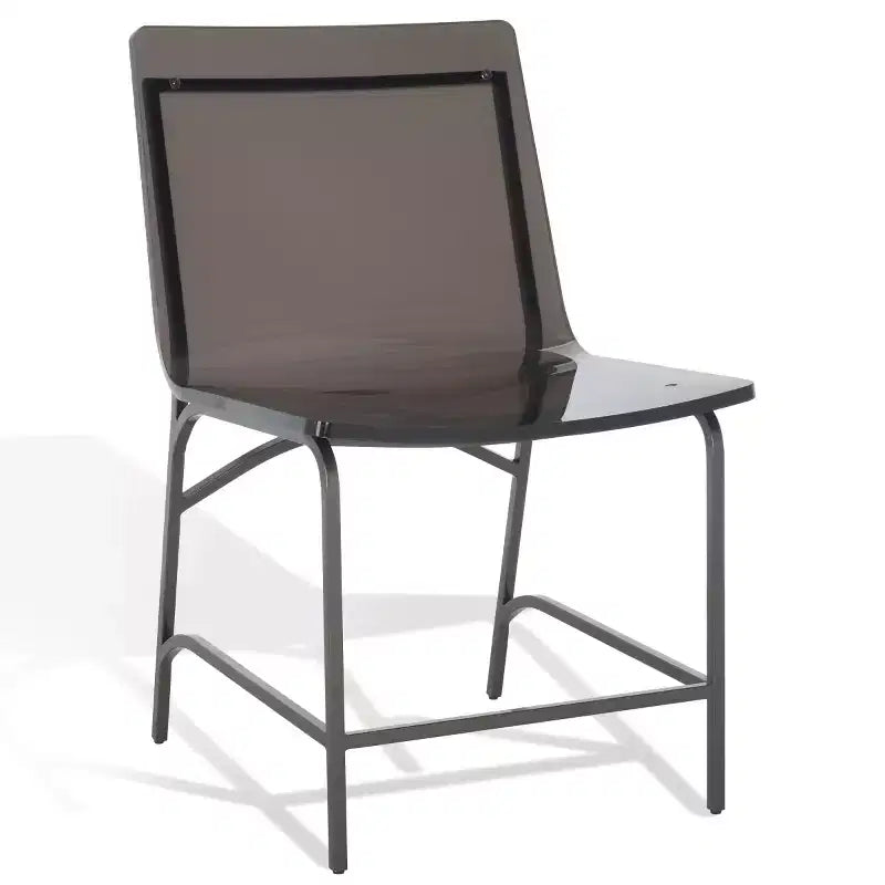 Chaise de salle à manger en acrylique (lot de 2) Gris fumée/Canon de fusil