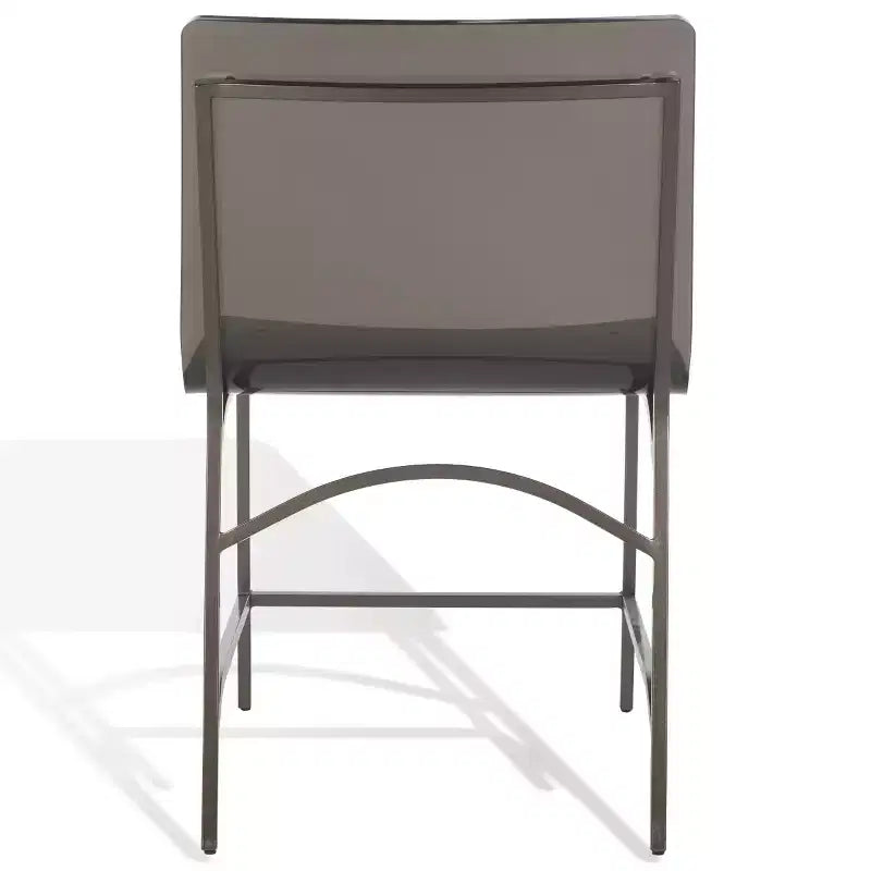 Chaise de salle à manger en acrylique (lot de 2) Gris fumée/Canon de fusil