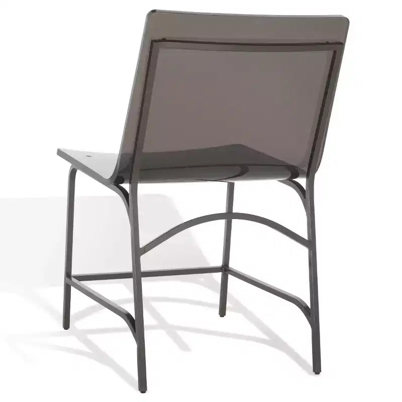 Chaise de salle à manger en acrylique (lot de 2) Gris fumée/Canon de fusil