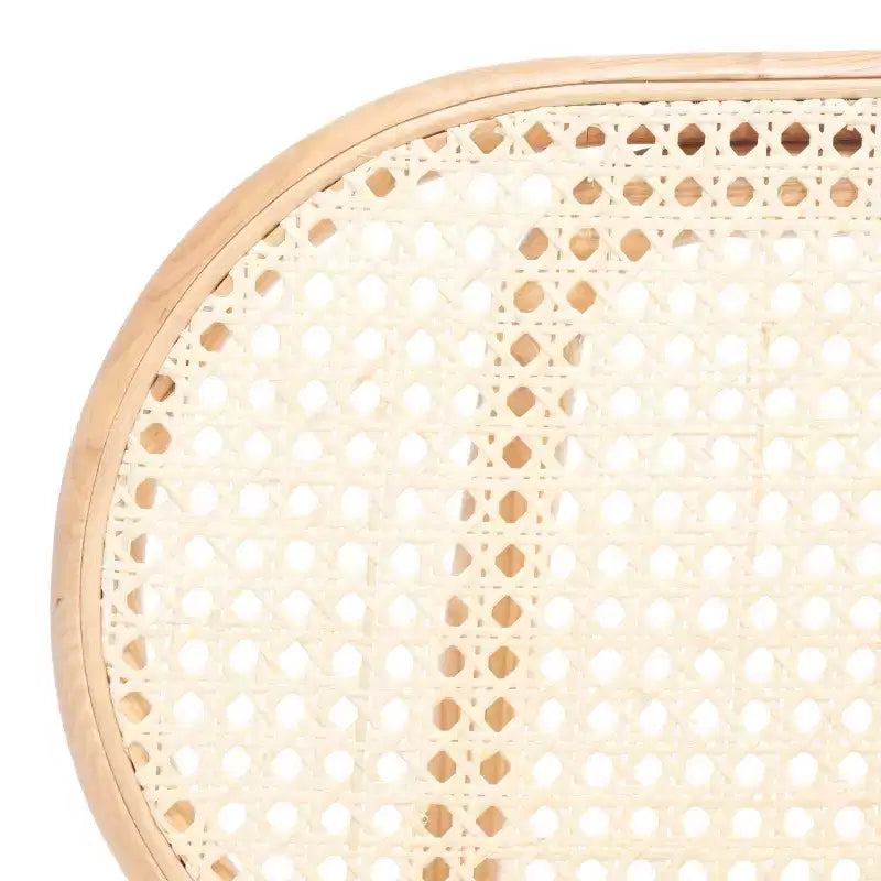 Chaise de salle à manger avec dossier en rotin (Lot de 2) - Naturel