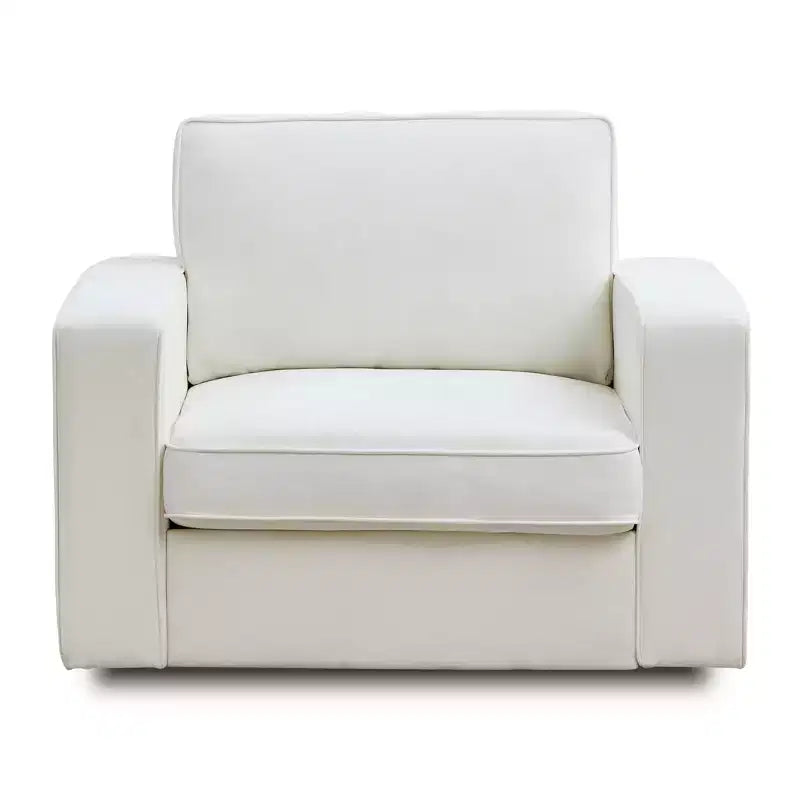 Fauteuil pivotant moderne 360 Accent, Fauteuil capitonné à accoudoirs carrés, Fauteuil inclinable simple en chenille confortable