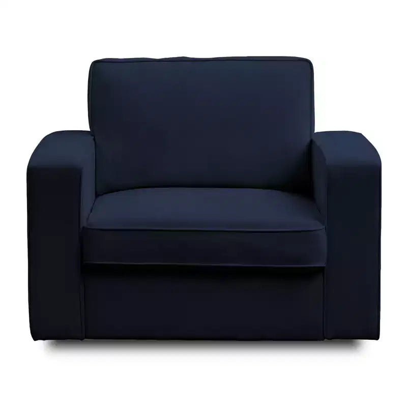 Fauteuil pivotant moderne 360 Accent, Fauteuil capitonné à accoudoirs carrés, Fauteuil inclinable simple en chenille confortable