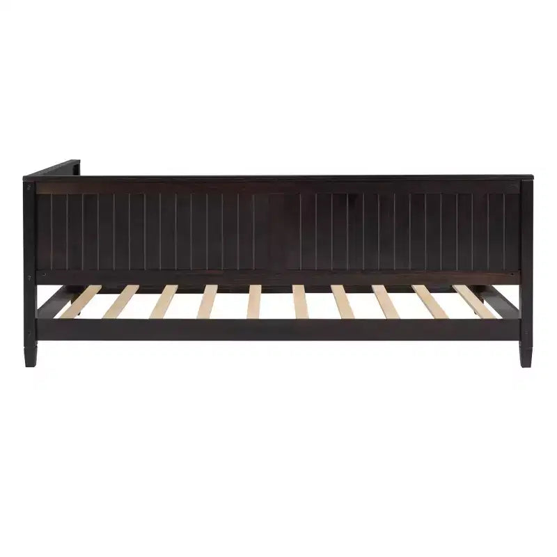 Lit de repos en bois double/grand format, cadre de lit futon en forme de L