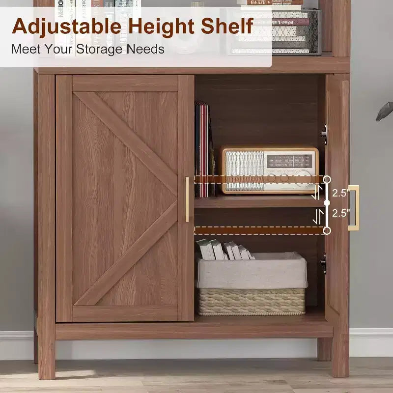Étagère à 3 niveaux avec lumières LED, étagère de présentation en bois de 147 cm de haut, étagère de rangement ouverte, chambre, salon, bureau