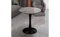 Table basse ronde avec plateau en marbre texturé, Table centrale moderne pour salon, Table sur pied/Table d'appoint de canapé/Table à manger pour 2-4