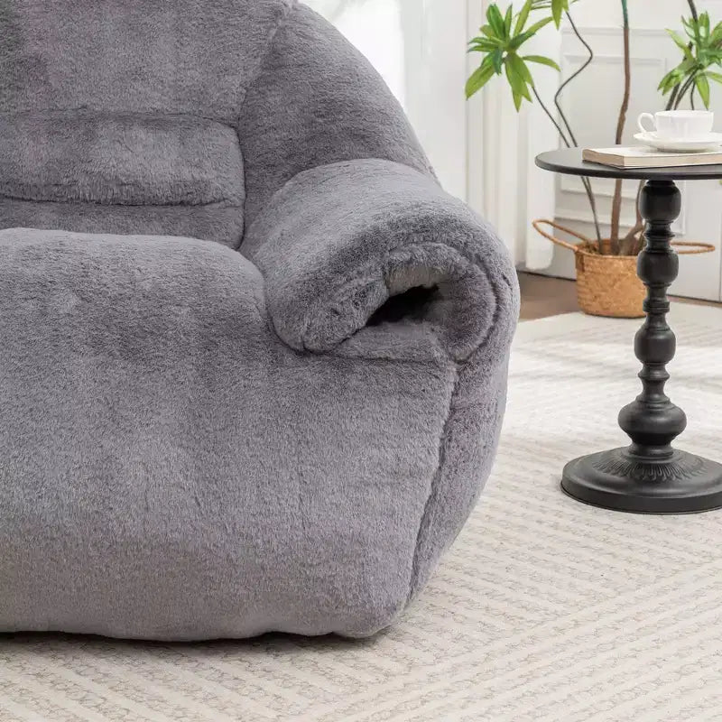 Pouf Poire Confortable avec Dossier Rembourré en Mousse Canapé Paresseux pour Salon Chambre Appartement Adultes et Enfants