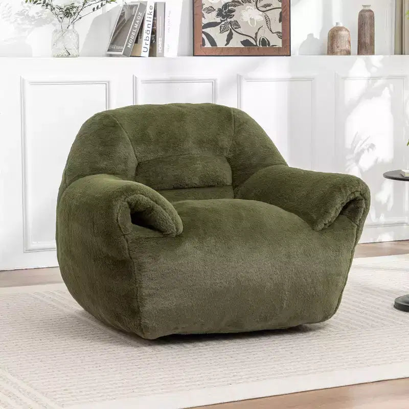 Pouf Poire Confortable avec Dossier Rembourré en Mousse Canapé Paresseux pour Salon Chambre Appartement Adultes et Enfants