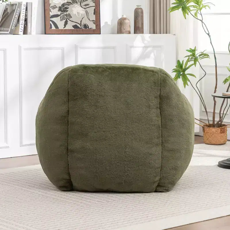 Pouf Poire Confortable avec Dossier Rembourré en Mousse Canapé Paresseux pour Salon Chambre Appartement Adultes et Enfants