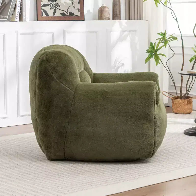 Pouf Poire Confortable avec Dossier Rembourré en Mousse Canapé Paresseux pour Salon Chambre Appartement Adultes et Enfants