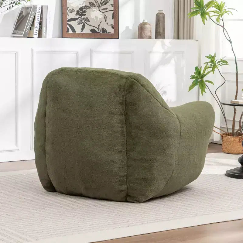 Pouf Poire Confortable avec Dossier Rembourré en Mousse Canapé Paresseux pour Salon Chambre Appartement Adultes et Enfants