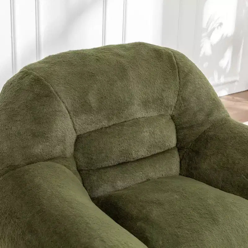 Pouf Poire Confortable avec Dossier Rembourré en Mousse Canapé Paresseux pour Salon Chambre Appartement Adultes et Enfants