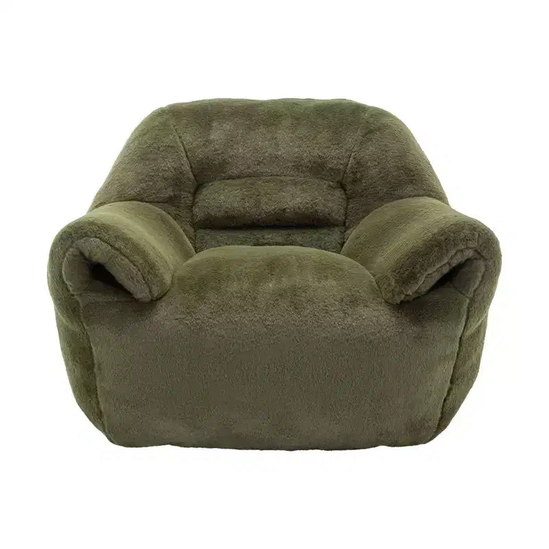 Pouf Poire Confortable avec Dossier Rembourré en Mousse Canapé Paresseux pour Salon Chambre Appartement Adultes et Enfants