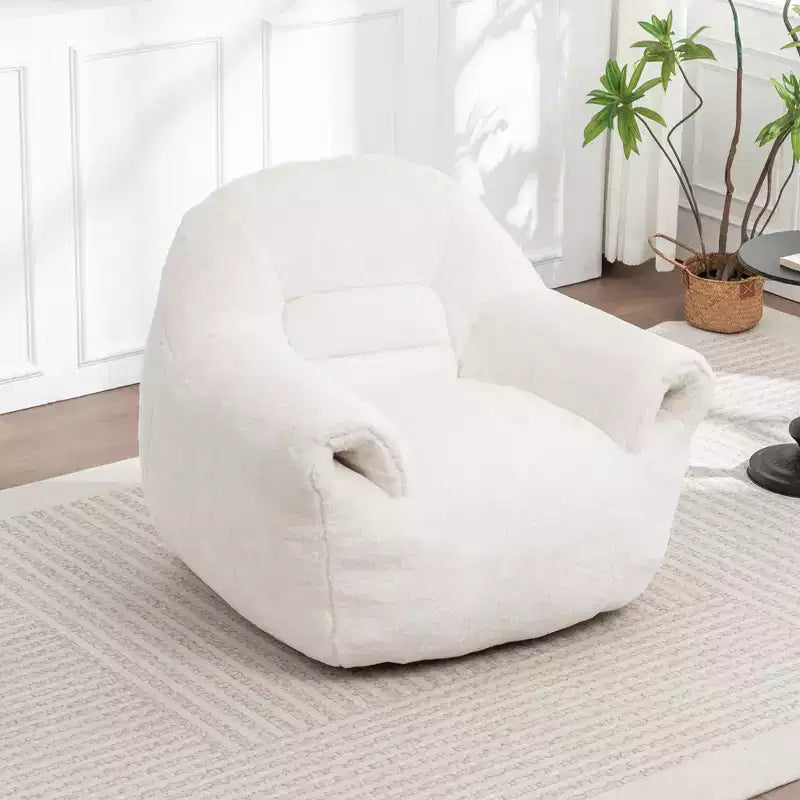 Pouf Poire Confortable avec Dossier Rembourré en Mousse Canapé Paresseux pour Salon Chambre Appartement Adultes et Enfants