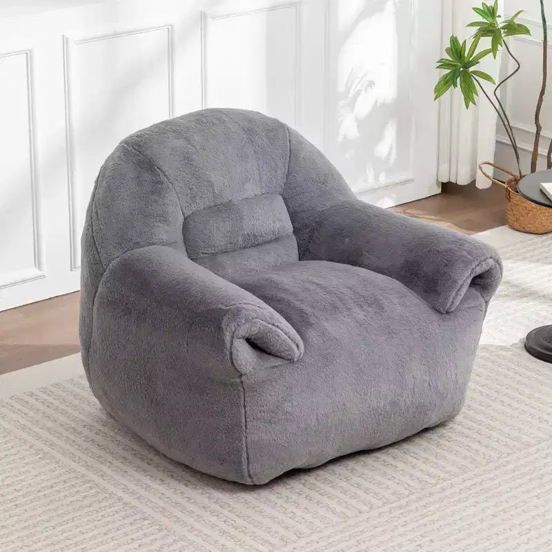 Pouf Poire Confortable avec Dossier Rembourré en Mousse Canapé Paresseux pour Salon Chambre Appartement Adultes et Enfants