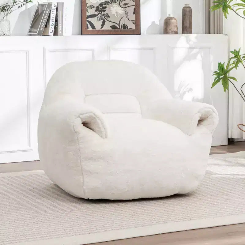Pouf Poire Confortable avec Dossier Rembourré en Mousse Canapé Paresseux pour Salon Chambre Appartement Adultes et Enfants