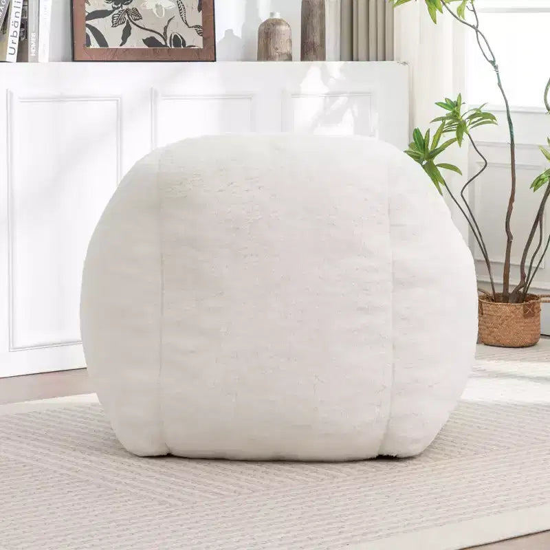 Pouf Poire Confortable avec Dossier Rembourré en Mousse Canapé Paresseux pour Salon Chambre Appartement Adultes et Enfants