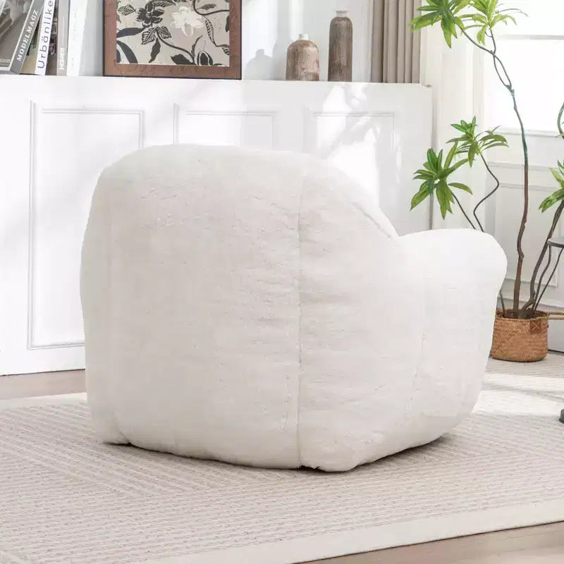 Pouf Poire Confortable avec Dossier Rembourré en Mousse Canapé Paresseux pour Salon Chambre Appartement Adultes et Enfants