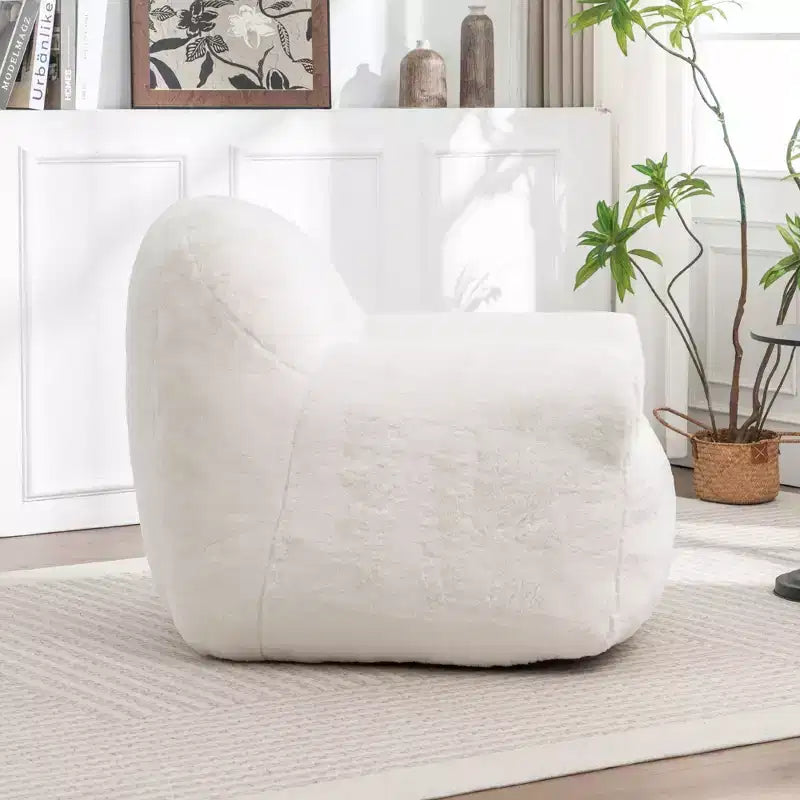 Pouf Poire Confortable avec Dossier Rembourré en Mousse Canapé Paresseux pour Salon Chambre Appartement Adultes et Enfants