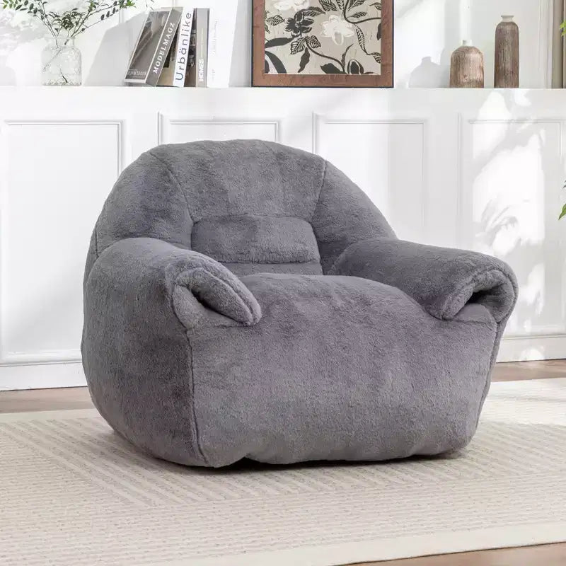 Pouf Poire Confortable avec Dossier Rembourré en Mousse Canapé Paresseux pour Salon Chambre Appartement Adultes et Enfants