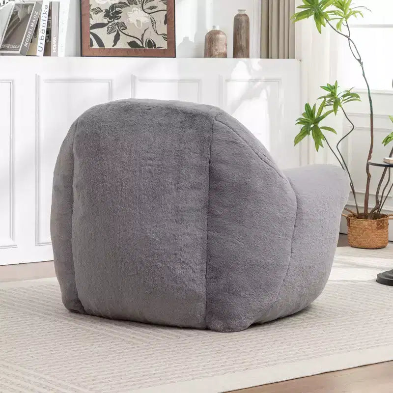 Pouf Poire Confortable avec Dossier Rembourré en Mousse Canapé Paresseux pour Salon Chambre Appartement Adultes et Enfants