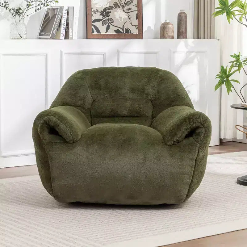 Pouf Poire Confortable avec Dossier Rembourré en Mousse Canapé Paresseux pour Salon Chambre Appartement Adultes et Enfants