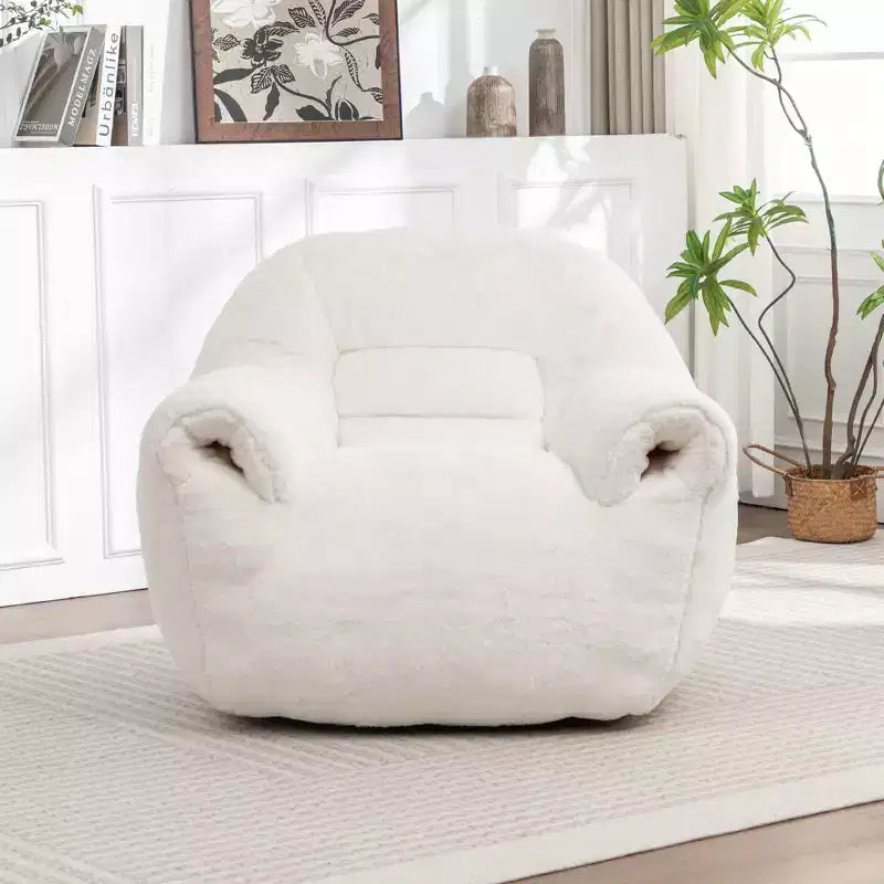 Pouf Poire Confortable avec Dossier Rembourré en Mousse Canapé Paresseux pour Salon Chambre Appartement Adultes et Enfants