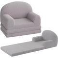 Acekool 2-in-1 Kids Convertible Couch, Soft Teddy Fleece Toddler Chair Transforms into Lounger or Bed, Plush Children's Sofa for Playroom and Nursery