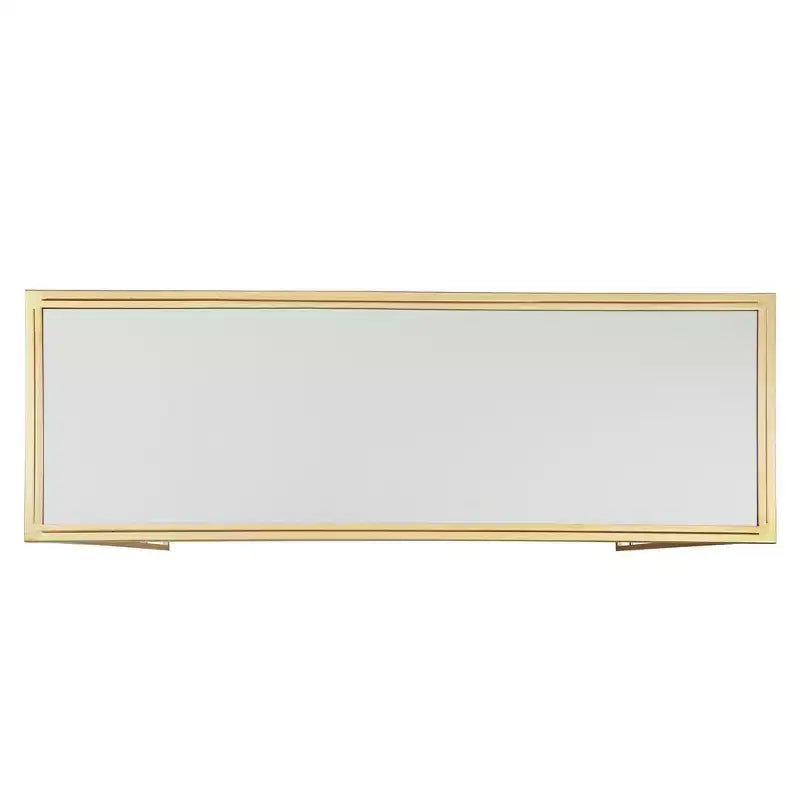 Hunters Gold Finish Peony and Ginkgo Console Table with Mirror Top - Gold/Mirror - iNSPIRE Q