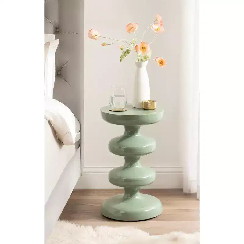Table d'appoint ronde en métal « Modern Bubble » – Table d'appoint intérieur/extérieur