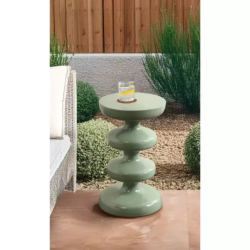 Table d'appoint ronde en métal « Modern Bubble » – Table d'appoint intérieur/extérieur