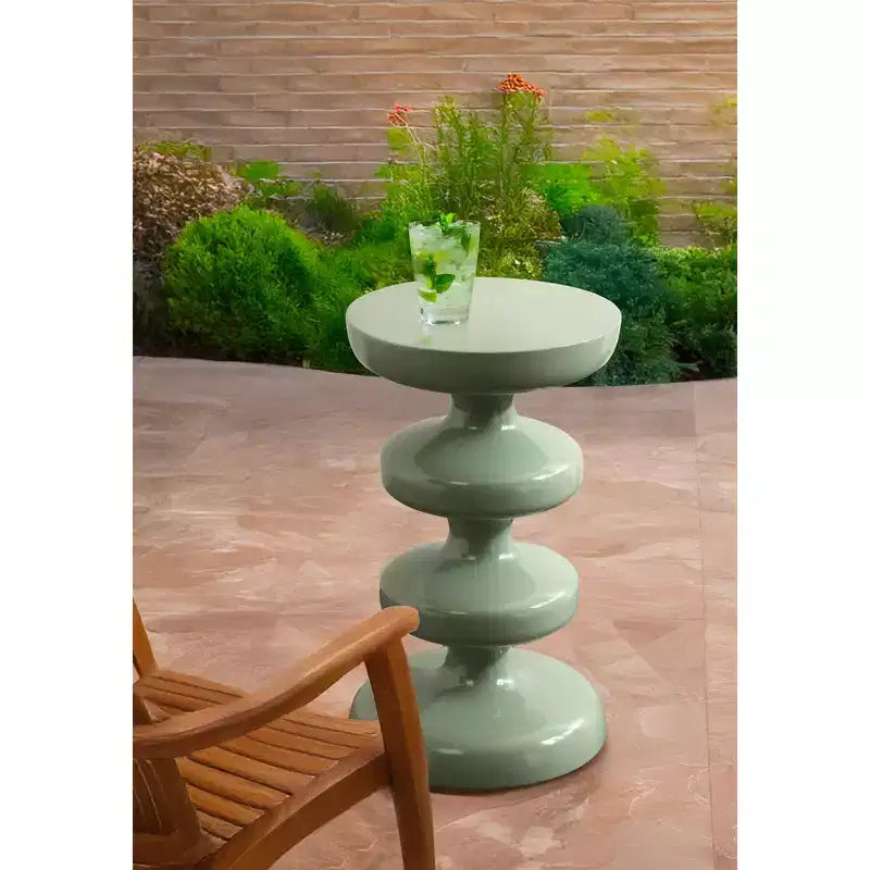 Table d'appoint ronde en métal « Modern Bubble » – Table d'appoint intérieur/extérieur
