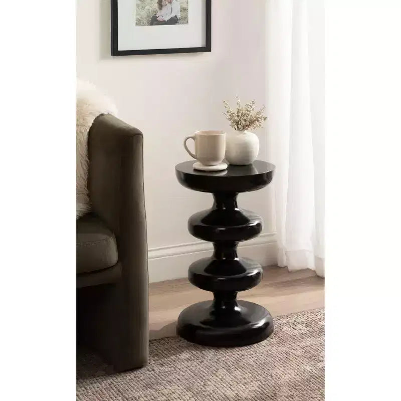 Table d'appoint ronde en métal « Modern Bubble » – Table d'appoint intérieur/extérieur