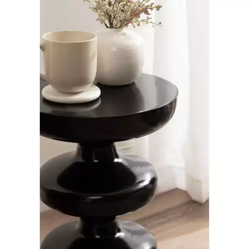 Table d'appoint ronde en métal « Modern Bubble » – Table d'appoint intérieur/extérieur