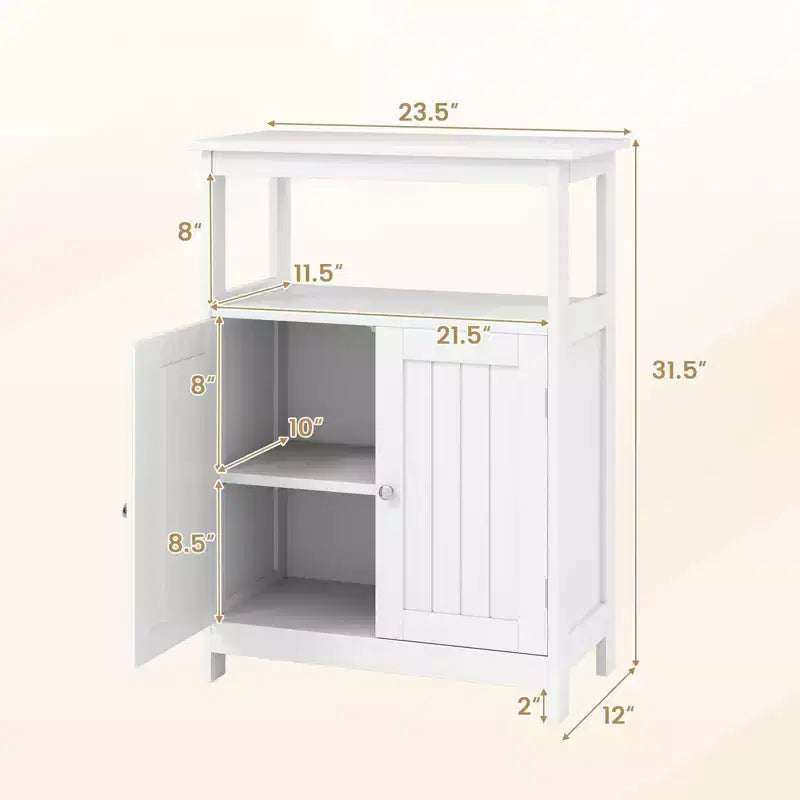 Meuble Bas de Salle de Bain à 2 Portes avec Étagère Réglable