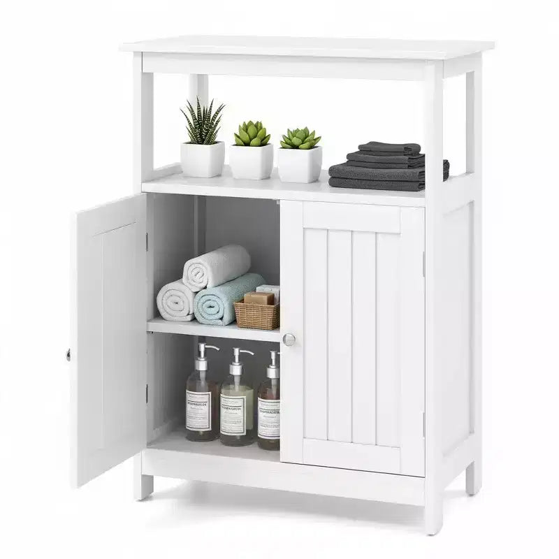 Meuble Bas de Salle de Bain à 2 Portes avec Étagère Réglable