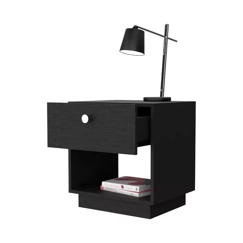 Table de Chevet 1 Tiroir Élégante et Fonctionnelle pour Chambre à Coucher et Salon