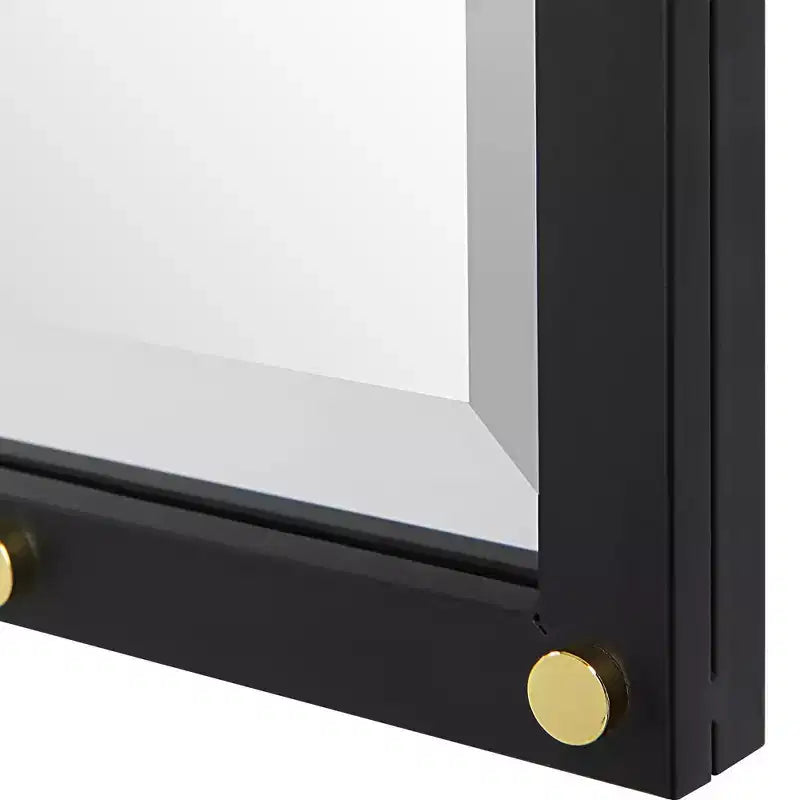 Miroir mural rectangulaire noir 24 x 36